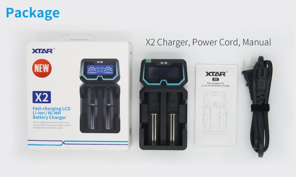 Xtar X2 Lieferumfang