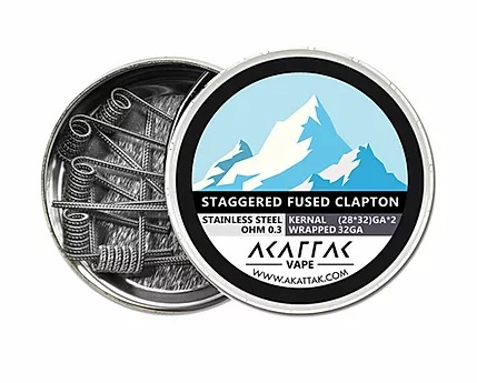 Staggered Fused Clapton Akattak Staggered Fused Clapton SS316L-Staggered Fused (26*32)*2+32 Clapton SS316L