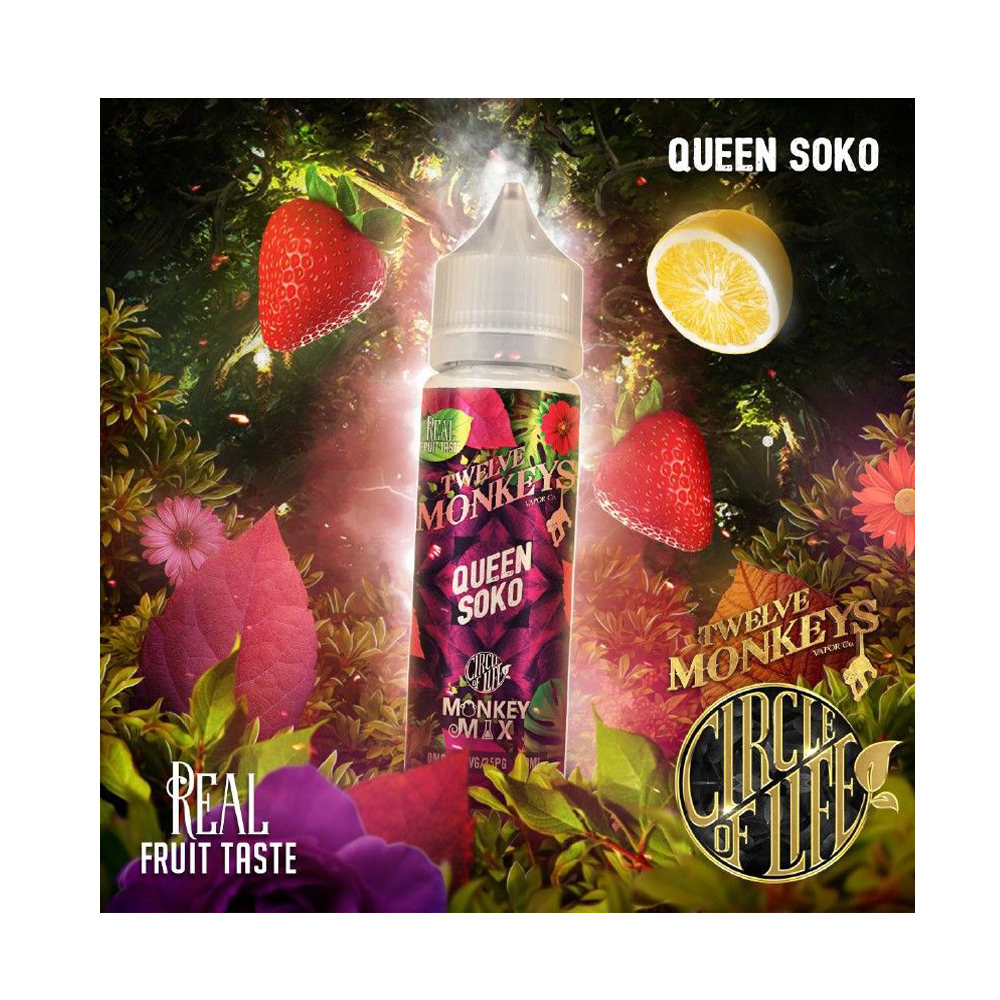 12 Monkeys Queen Soko  12 Monkeys Queen Soko-50ml Shortfill-0 mg
