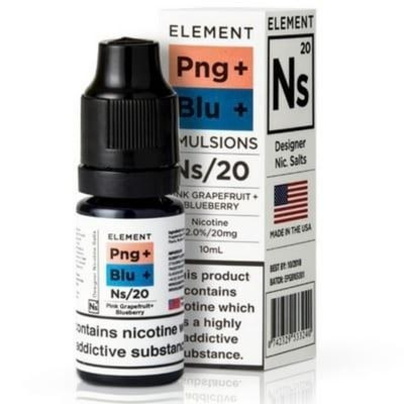 ELEMENT Png+ Blu+ Ns/10/20 Pink Grapefruit+Blueberry-10 ml-5 mg