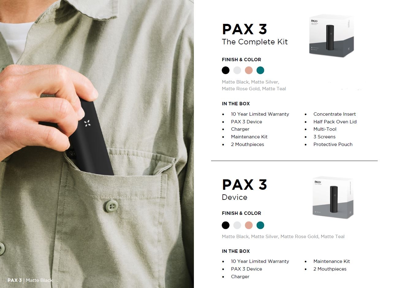 PAX 3 Vaporizer Basic vs complet kit