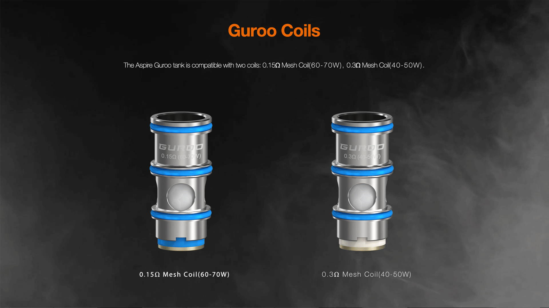 Aspire Guroo Mesh Coils-0,15 Ohm Mesh