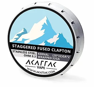 Akattak Staggered Fused Clapton Coils Dose Akattak Staggered Fused Clapton SS316L