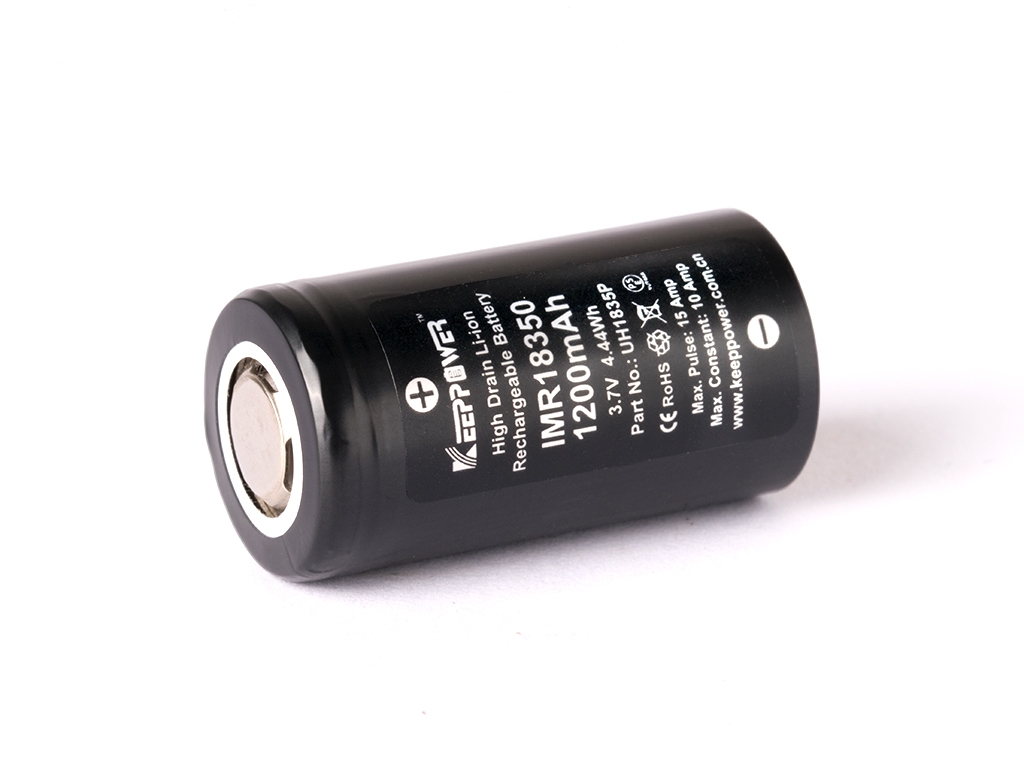 Keenpower IMR18350 1200mAh Akku liegend