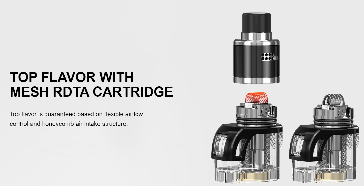 Vapefly Optima RDTA Pod Ansicht Vapefly Optima RDTA Pod