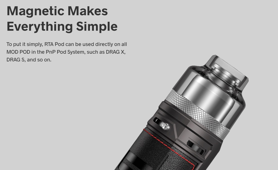 Voopoo P'n'P RTA magnetische Halterung in Drag-X