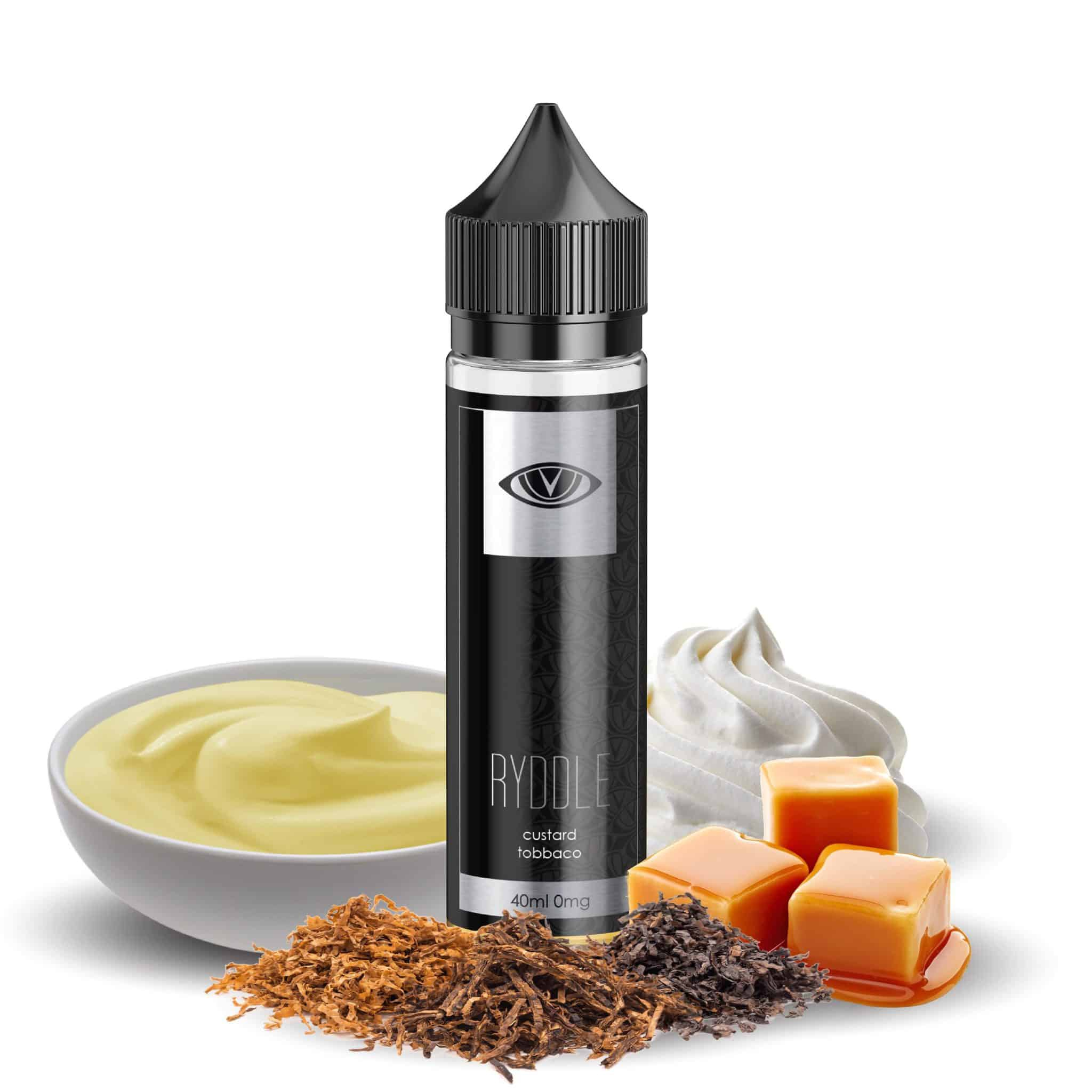 Visionary Liquids Ryddle-Tobacco, Vanilla, Caramel